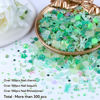 Picture of Sinyanail 300pcs Nail Art Charms Kit,Over 100pcs Mixshape Resin Nail Gems and 100 pcs Mixed Flatback Nail Rhinestones Pearls with Over 100pcs Nail Sequins for Nail Art Accessories(Green)