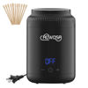 Picture of Mini Wax Pot Warmer for Hair Removal, Professional Portable Digital Wax Heater Machine for Facial Body SPA Salon, with 200ml Non-stick Pot, ℃/℉ Switchable Display, 100 Brow Wax Sticks