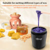 Picture of Mini Wax Pot Warmer for Hair Removal, Professional Portable Digital Wax Heater Machine for Facial Body SPA Salon, with 200ml Non-stick Pot, ℃/℉ Switchable Display, 100 Brow Wax Sticks