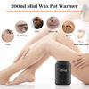 Picture of Mini Wax Pot Warmer for Hair Removal, Professional Portable Digital Wax Heater Machine for Facial Body SPA Salon, with 200ml Non-stick Pot, ℃/℉ Switchable Display, 100 Brow Wax Sticks