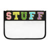 Picture of DYSHAYEN Chenille Letter Clear Zipper Pouch for Travel,Nylon Clear Cosmetic Bag,Makeup Travel Bag for Women (Black-Stuff)