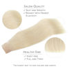 Picture of WENNALIFE Wire Hair Extensions (Increase 50% Lifespan) Real Human Hair 22 inch 120g Bleach Blonde Remy Wire Hair Extensions Invisible Transparent Fish Line Straight Real Hair Extensions