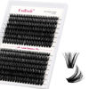 Picture of Lash Clusters Fluffy 60D+80D 10-18mm Mixed Tray Thick Eyelash Clusters D Curl Individual Lashes 259pcs Eyelash Extension Clusters Wispy Soft DIY Lash Extensions (60D+80D-0.07-D,10-18mm)