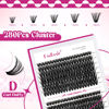 Picture of Lash Clusters Fluffy 50D+60D 10-18mm Mixed Tray Thick Eyelash Clusters D Curl Individual Lashes 280pcs Eyelash Extension Clusters Wispy Soft DIY Lash Extensions (50D+60D-0.07-D,10-18mm)