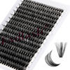 Picture of Cluster Lashes 300Pcs Mix 8-20mm individual lashes 40D C Curl Lash Clusters DIY Eyelash Extensions Wispy Individual Lash Extensions Thin Band Soft Eyelash Clusters to Use at Home (40D-0.07-C,8-20mm)