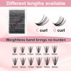 Picture of Cluster Lashes 300Pcs Mix 8-20mm individual lashes 40D C Curl Lash Clusters DIY Eyelash Extensions Wispy Individual Lash Extensions Thin Band Soft Eyelash Clusters to Use at Home (40D-0.07-C,8-20mm)