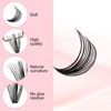 Picture of Cluster Lashes 300Pcs Mix 8-20mm individual lashes 40D D Curl Lash Clusters DIY Eyelash Extensions Wispy Individual Lash Extensions Thin Band Soft Eyelash Clusters to Use at Home (40D-0.07-D,8-20mm)