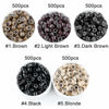 Picture of 2500pcs Hair Extentions Micro Rings Links Beads, 5mm Silicone Lined Beads for Human Hair Extensions Tool-Multi-colored