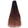 Picture of Beverlee 24 Inch Boho Box Braids 8 Packs Goddess Box Braids Crochet Hair Bohemian Hippie Braids Braiding Hair Box Braids with Curly Ends Messy Pre-looped Synthetic Crochet Hair for Women 1B/4/30#