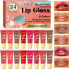 Picture of AZEN 24 Pack Lip Gloss Set, Lip Oil for Dry Cracked Lips Moisturizing Hydrating Nourishing with Vitamin E
