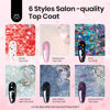 Picture of beetles Gel Polish 6Pcs Heart Star Reflective Glitter Gel Top Coat Set, Clear Pink Color Pastel Gel Nail Polish No Wipe Top Coat Long Lasting Highly Shine Soak Off Uv Gel Art