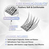 Picture of WONSIS Self Adhesive Eyelashes, 156 Pcs Self Adhesive Eyelash Clusters, No Glue Needed, Invisible Strip Tape - Longer Lasting, No Sticky Residue Pre Glued Eyelashes (Natural-Mixed)…
