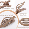 Picture of 6 Packs Hair Clips, French Concord Flat Hair Clips, Curved Claw Clips for Women Girls, Lay Down Claw Clips, Valentine's Day Gifts Accessories