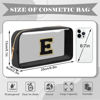 Picture of UIXIZQ Personalized Initial Letter Clear Makeup Bag,Preppy Small Nylon&PVC Cosmetic Zipper Bag with Chenille Letter,Travel Skincare Toiletry Bag,Monogram Pencil Case Pouch Gift for Teen Girls Women,E