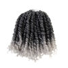 Picture of The BOHOBABE Pre-twisted Passion Twist Crochet Hair 6 Inch Short Ombre Gray Pre-looped Crochet Passion Twist Braiding Hair 8 Packs (T1B/grey)