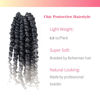 Picture of The BOHOBABE Pre-twisted Passion Twist Crochet Hair 6 Inch Short Ombre Gray Pre-looped Crochet Passion Twist Braiding Hair 8 Packs (T1B/grey)
