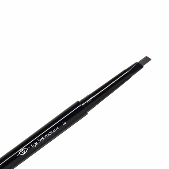 Picture of Eye Embrace Liz: Medium Gray Eyebrow Pencil - Waterproof, Double-Ended Automatic Angled Tip & Spoolie Brush, Cruelty-Free