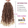 Picture of ZRQ 12 Inch Pre-twisted Soft Butterfly Locs Crochet Hair 6 Packs Blonde Short Bob Distressed Butterfly Braids Hair Handmade Pre-looped Messy Distressed Faux Locs Hair for Women 30/613#