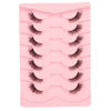 Picture of Gmagictobo False Eyelashes Fluffy Wispy Half Lashes Cat Eye Look Natural Clear Band Eyelashes 1/2 Faux Mink Lashes 7 Pairs