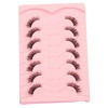 Picture of Gmagictobo False Eyelashes Fluffy Wispy Half Lashes Cat Eye Look Natural Clear Band Eyelashes 1/2 Faux Mink Lashes 7 Pairs