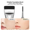 Picture of BEAUTYFACTOR 2Pcs Flat Foundation Brush,Face Mask Brush Makeup Spatula Facial Brush for Liquid Foundation Mask,Premium Face Korean Makeup Brush for Blending Cream (Black&Silver)