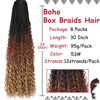 Picture of Beverlee 30 Inch Boho Box Braids 8 Packs Goddess Box Braids Bohemian Box Braids Crochet Hair Crochet Box Braids with Curly Ends Pre-looped Synthetic Long Crochet Hair for Black Women 53#