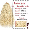 Picture of Beverlee 14 Inch Boho Box Braids 8 Packs Goddess Box Braids Crochet Hair Bohemian Hippie Braids Braiding Hair Box Braids with Curly Ends Messy Pre-looped Synthetic Crochet Hair for Women 613#