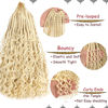 Picture of Beverlee 14 Inch Boho Box Braids 8 Packs Goddess Box Braids Crochet Hair Bohemian Hippie Braids Braiding Hair Box Braids with Curly Ends Messy Pre-looped Synthetic Crochet Hair for Women 613#