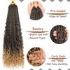 Picture of Beverlee 24 Inch 8 Packs Boho Box Braids Goddess Box Braids Crochet Hair Bohemian Hippie Braids Braiding Hair Box Braids with Curly Ends Messy Pre-looped Synthetic Crochet Hair for Black Women T27#