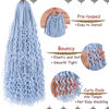 Picture of Beverlee 24 Inch Boho Box Braids 8 Packs Goddess Box Braids Crochet Hair Bohemian Hippie Braids Braiding Hair Box Braids with Curly Ends Messy Pre-looped Synthetic Crochet Hair for Women 128 Strands