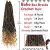Picture of Beverlee Boho Box Braids 8 Packs Goddess Box Braids 14 Inch Bohemian Box Braids Crochet Hair Crochet Box Braids with Curly Ends Pre-looped Synthetic Crochet Hair for Black Wome