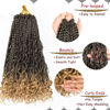 Picture of Beverlee Boho Box Braids 8 Packs Goddess Box Braids 14 Inch Bohemian Box Braids Crochet Hair Crochet Box Braids with Curly Ends Pre-looped Synthetic Crochet Hair for Black Wome