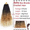 Picture of Beverlee Goddess Box Braids Crochet Hair 14 Inch Boho Box Braids 8 Packs Crochet Hair Bohemian Box Braids Crochet Braids Box Braids Curly Ends Messy Pre-looped Synthetic Curly Crochet Hair for Women