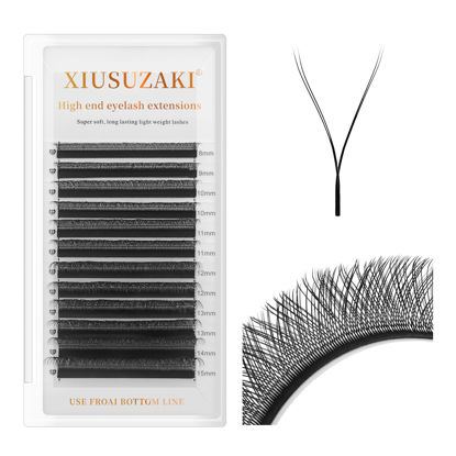 Picture of Lash Extensions YY Eyelash Extensions 0.07mm Thickness D Curl Lashes Mix 8-15mm YY Lashes Soft Lash Trays Pestañas Pelo a Pelo Natural Matte black False Eyelashes Individual Lashes(YY-0.07-D,8-15mm)