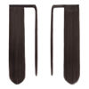 Picture of BARSDAR Straight Ponytail Extension - 24 Inch Long Straight Wrap Around Ponytail for Women Clip in Ponytail Hair Extensions Synthetic Brown Hair Pony Tails Hairpieces Daily - Chocolate Brown