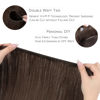 Picture of WENNALIFE Sew in Hair Extensions Real Human Hair, 16 Inch 80g Light Dark Brown Machine Weft Hair Extensions Human Hair Hand Tied Weft Hair Extensions Sew In