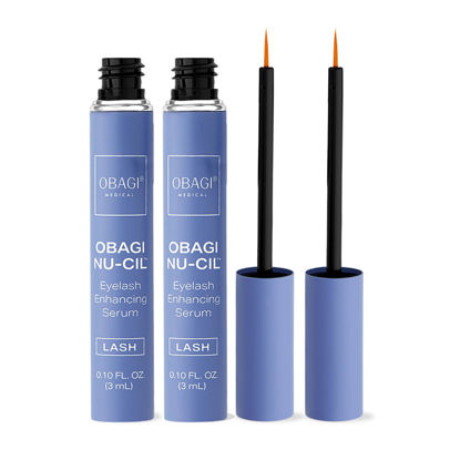 Picture of Obagi Nu-Cil Eyelash Enhancing Serum - Nourishing Lash Serum with Biotin for Thicker & More Defined-Looking Lashes - 0.1 oz, Pack of 2
