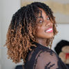Picture of Toyotress Yanky Twist Crochet Hair - 16 Inch 8 Packs (30 Strands/Pcs) Pre-twisted Fluffy Spring Mini Passion Twist, Ombre Brown Pre-Looped Crochet Braids Braiding Hair (16 Inch, OT30-8P)