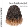 Picture of Toyotress Yanky Twist Crochet Hair - 14 Inch 8 Packs (30 Strands/Pcs) Pre-twisted Fluffy Spring Mini Twist Short Passion Twist, Ombre Blonde Pre-Looped Crochet Braids Braiding Hair (14 Inch, T27-8P)