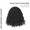 Picture of Toyotress Yanky Twist Crochet Hair - 6 Inch 8 Packs (30 Strands/Pcs) Pre-twisted Fluffy Spring Mini Twist Short Bob Passion Twist, Natural Black Pre-Looped Crochet Braids Braiding Hair (6 Inch, 1B-8P)
