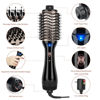 Picture of One Step Hair Dryer & Volumizing Hot Air Brush, Blow Dryer, Ceramic Straightener, Curler & Hot Comb 4 in 1 Salon Ionic Brush, Hair Styling Tools, Black
