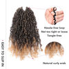 Picture of Toyotress Yanky Twist Crochet Hair - 8 Inch 8 Packs (30 Strands/Pcs) Pre-twisted Fluffy Spring Mini Twist Short Passion Twist, Ombre Blonde Pre-Looped Crochet Braids Braiding Hair (8 Inch, T27-8P)