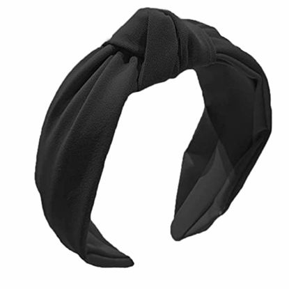 Picture of Etercycle Headband for Women, Knotted Wide Headband, Yoga Hair Band Fashion Elastic Hair Accessories for Women (Black)