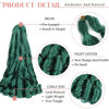 Picture of French Curly Braiding Hair 16 Inch Green Curly Braiding Hair 8 Pack 75g/pack Loose Wavy French Curl Braids Hair Extension Pre Stretched for Black Women Hair Extensions (16inch,8 pack,Green)