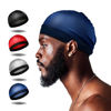Picture of Selalu 4Pcs Wave Cap, Silk Stocking Wave Caps for 360 Waves, Silky Durag for Men, Stain Caps