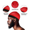 Picture of Selalu 4Pcs Wave Cap, Silk Stocking Wave Caps for 360 Waves, Silky Durag for Men, Stain Caps