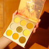 Picture of docolor Eyeshadow Palette 9 Colors Yellow Eyeshadow Gemstone Shadow Palette Highly Pigmented Mattes Shimmers Naked Smokey Glitter Cream Colorful Powder Blendable Long Lasting Waterproof Makeup Palette