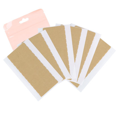 Picture of GOO GOO Hair Extension Tape Double Sided Adhesive Replacement Tape, Professional Strong Tapes for Tape in Hair Extensions 72pcs, 1.6 * 0.3inch per Piece