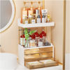 Picture of 3 Drawers 2 Tier Makeup Organizer - Bathroom Counter Organizer, Versatile Perfume Organizer, Exquisite Vanity Organizer, Large Skincare Organizers, Amber