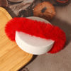 Picture of Furling Pompoms 2pcs Pack Furry Faux Fur Hair Scrunchies Artificial Fur Hair Bobbles Elastic Hair Band Rope Wristband Ponytail Accessories (Red)